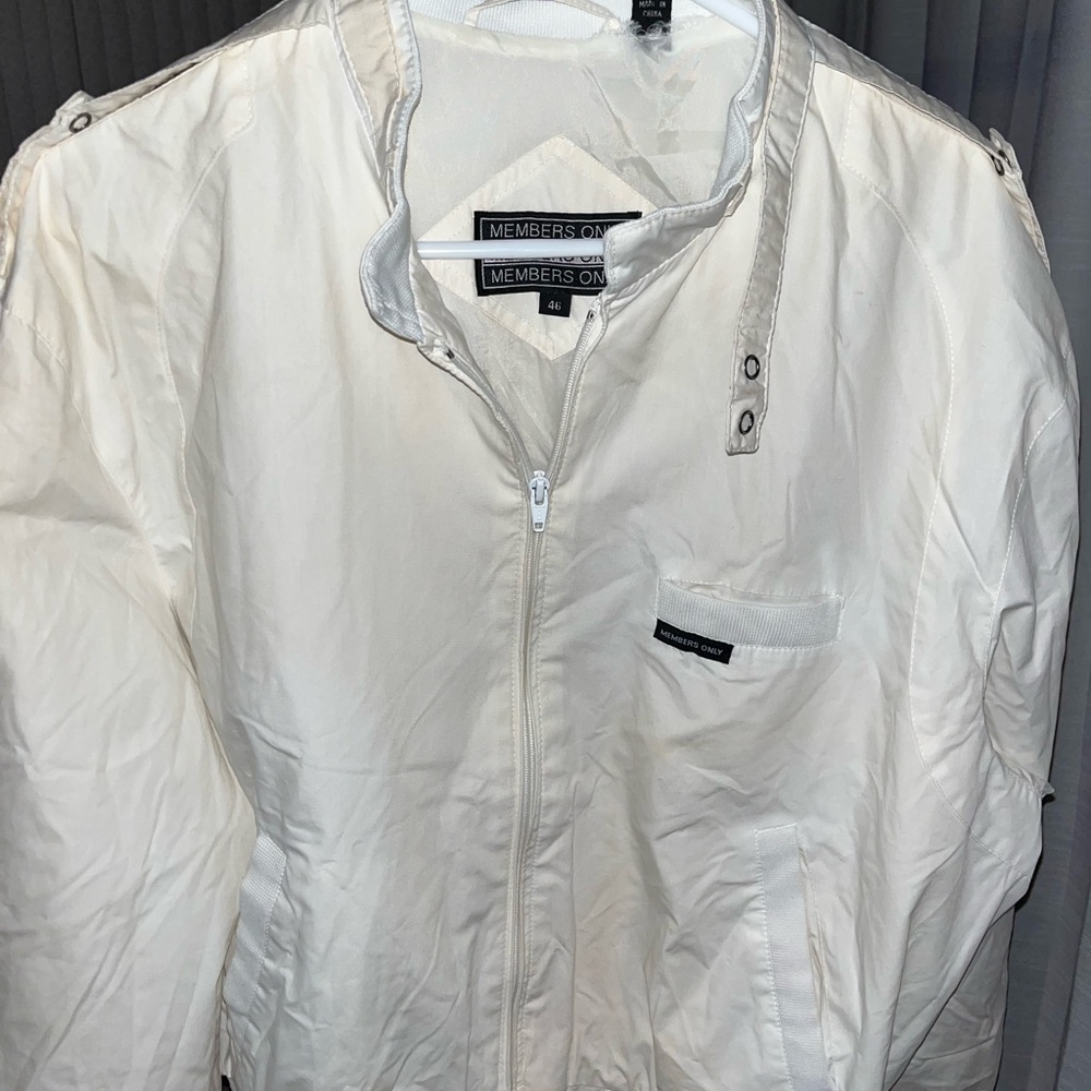 Members Only Classic cream Windbreaker